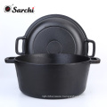 Metal Cast Iron stockpot casserole with vegetable oil coating